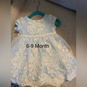 Elegant Blue Lace Kids Dress